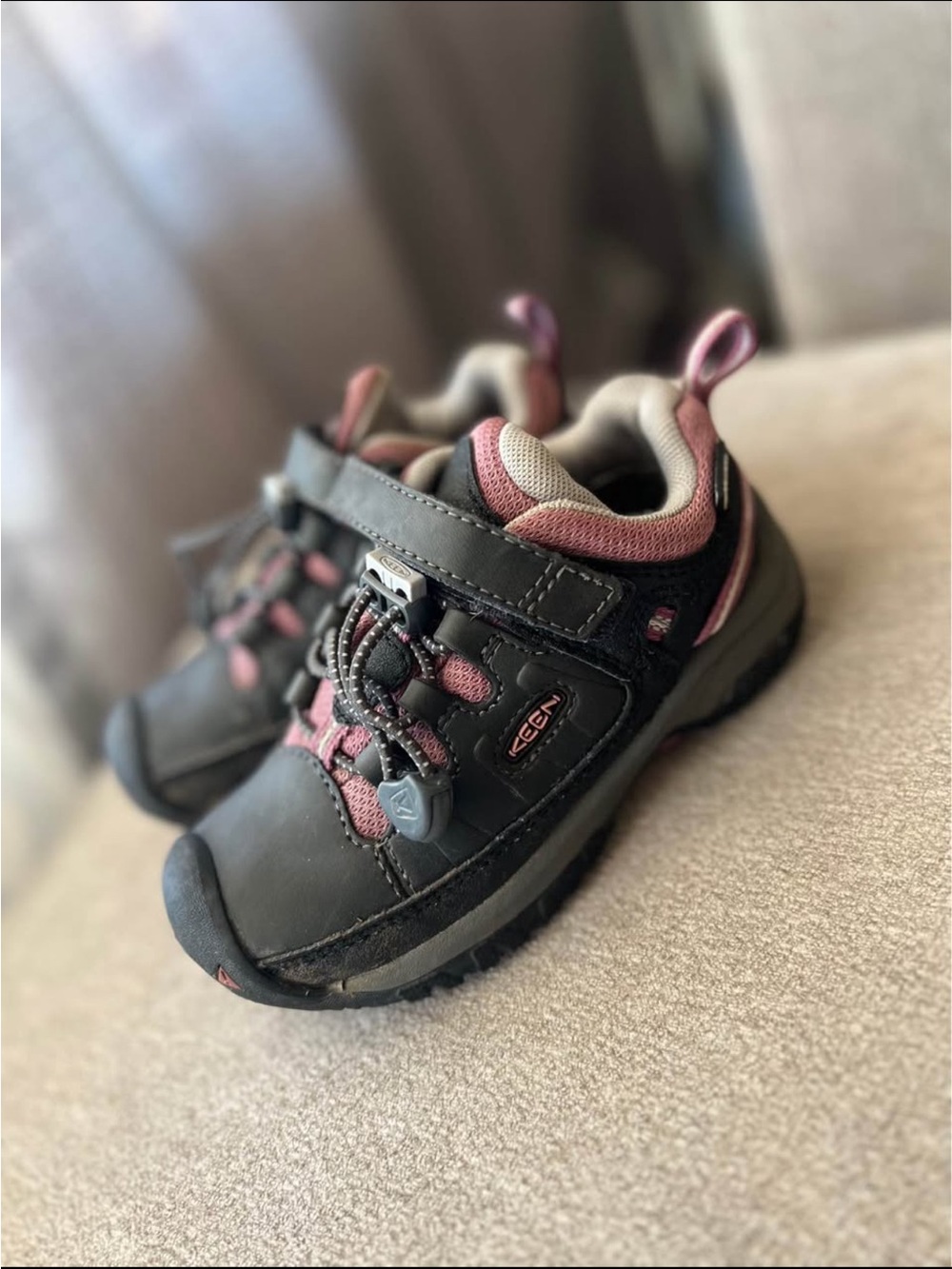 Keen Kids Black and Pink Outdoor Sneakers